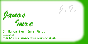 janos imre business card
